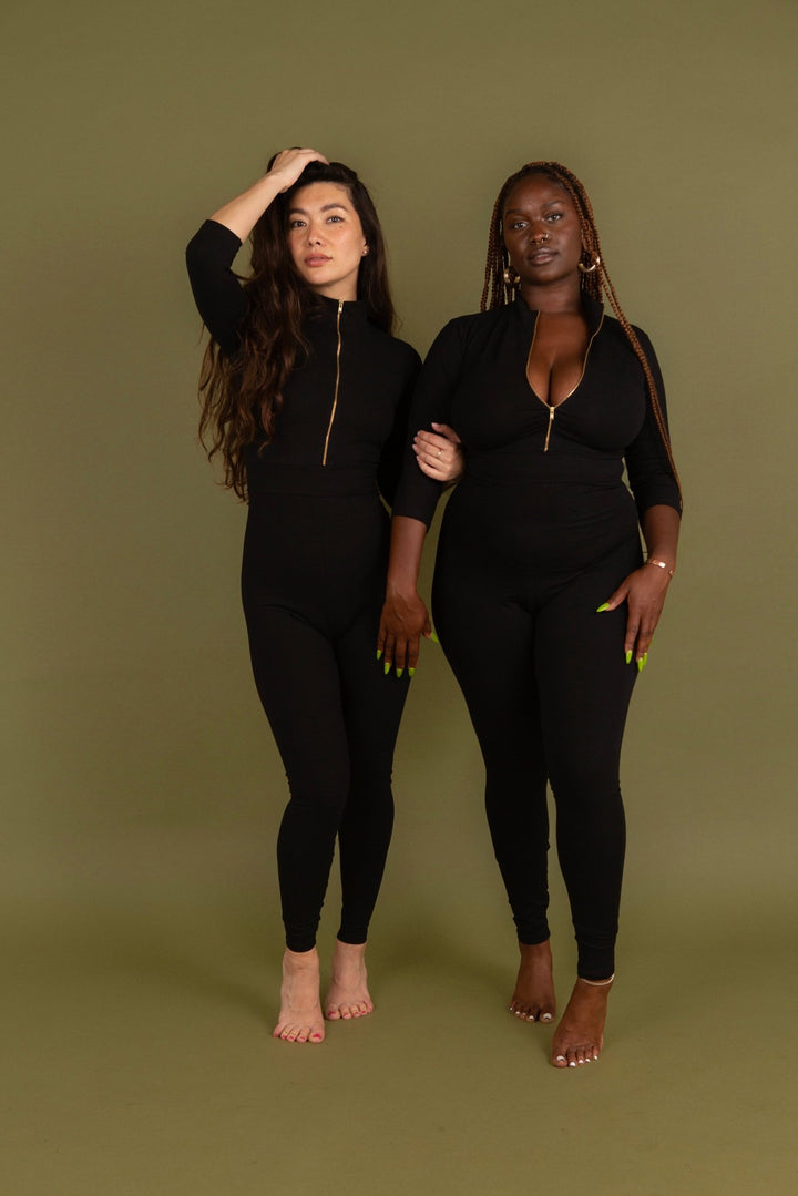 Zip Jumpsuit in Black - Manners London