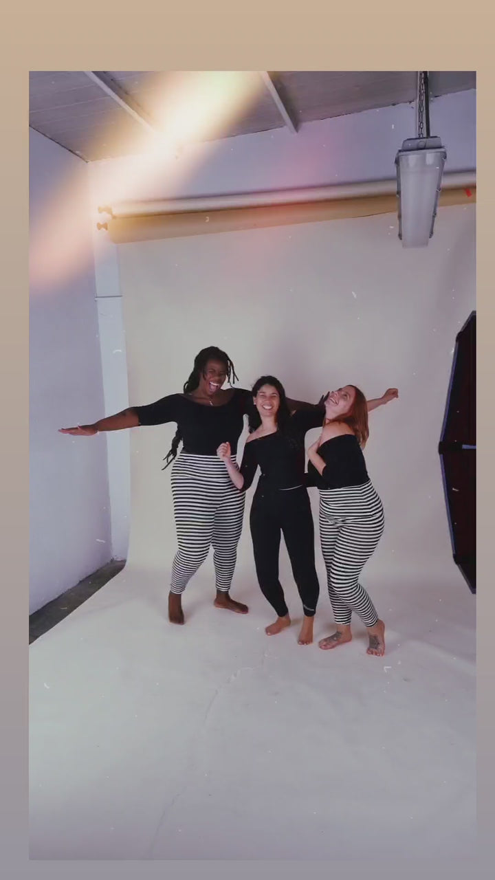 Bardot Mid Crop Top in Black