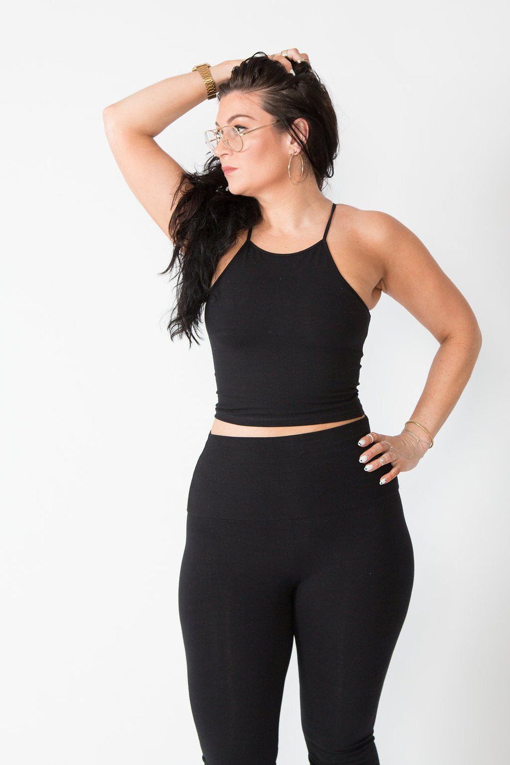 EKA Racer Crop in Black - Manners London