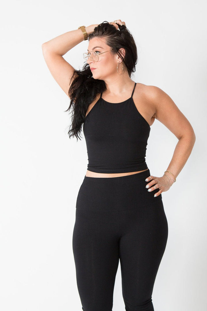 EKA Racer Crop in Black - Manners London