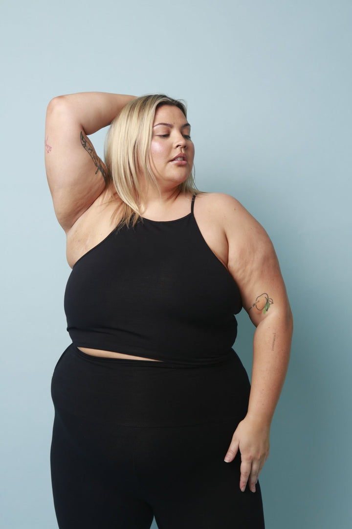 EKA Racer Crop in Black - Manners London