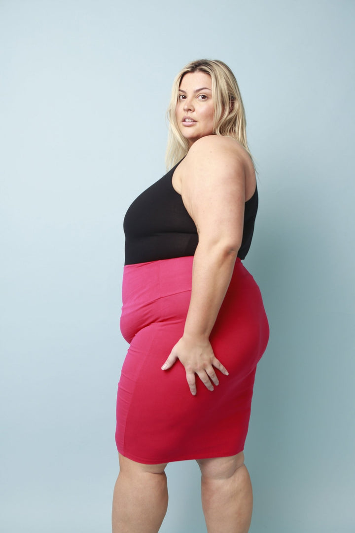 Favell Pencil Skirt In Fuchsia - Manners London