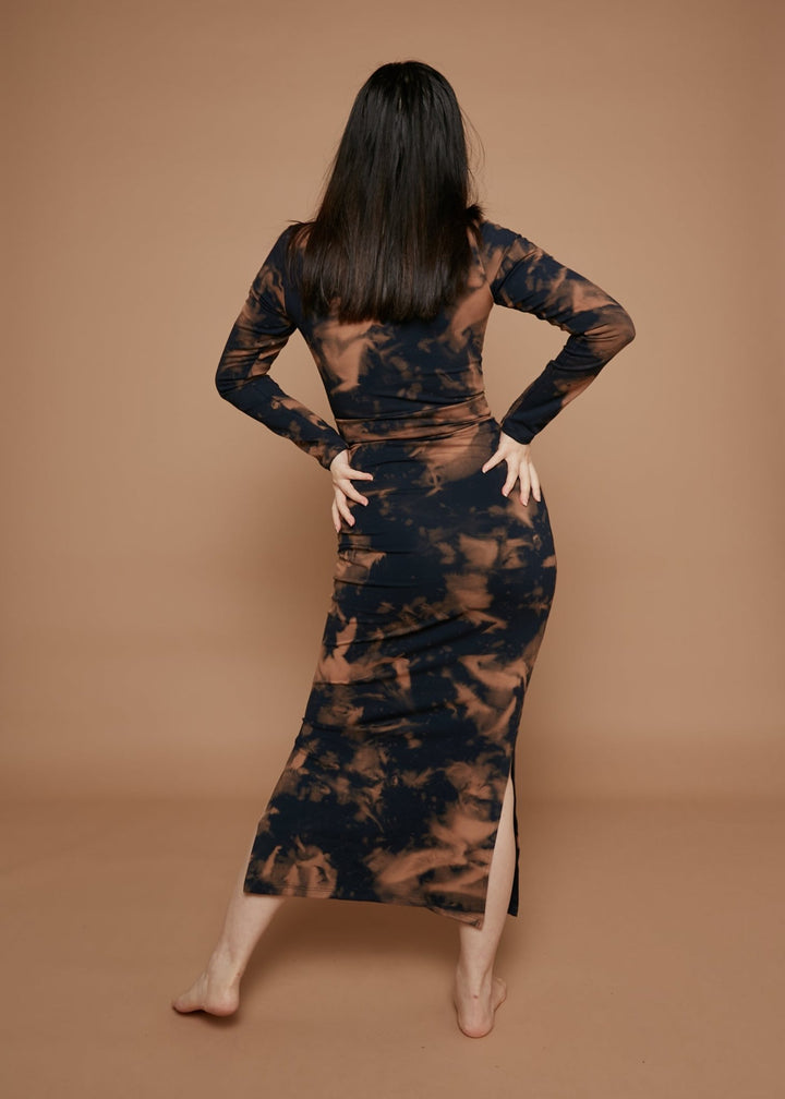 Leki Midi Dress in Acid Wash - Manners London