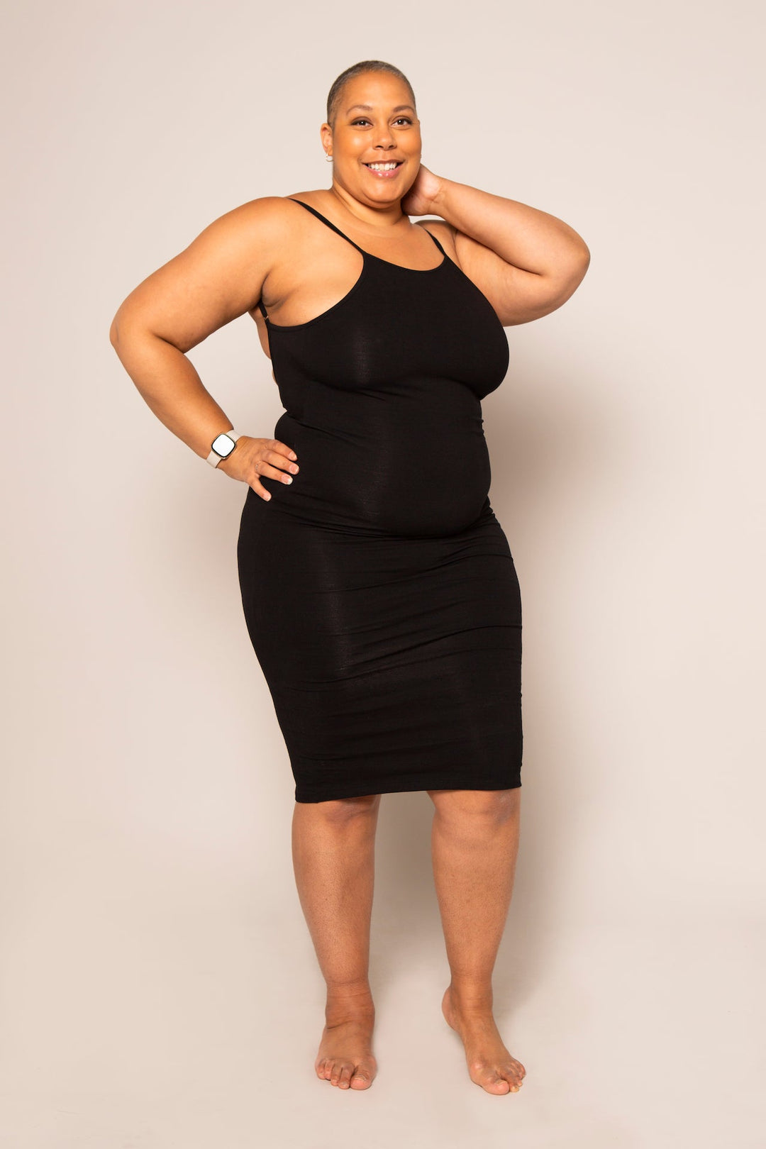 Nata Pencil Dress in Black - Manners London