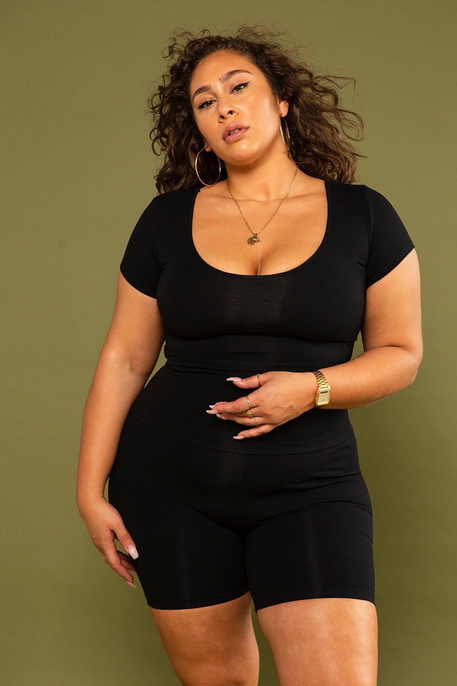 Reversible Crop Tee in Black - Manners London