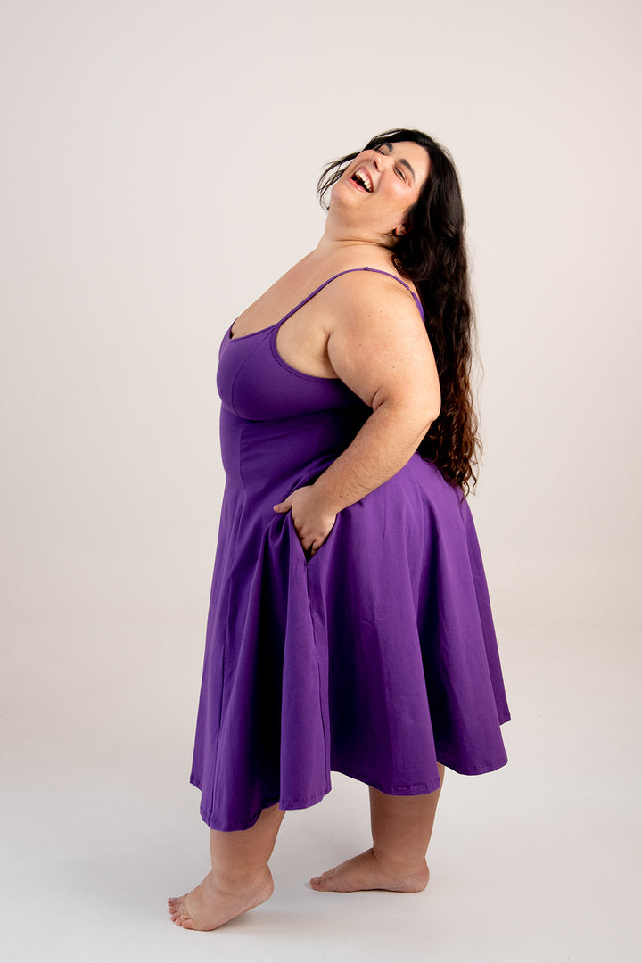 Asri Dress Petite In T. Purple