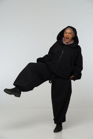 Balloon Trackies in Black