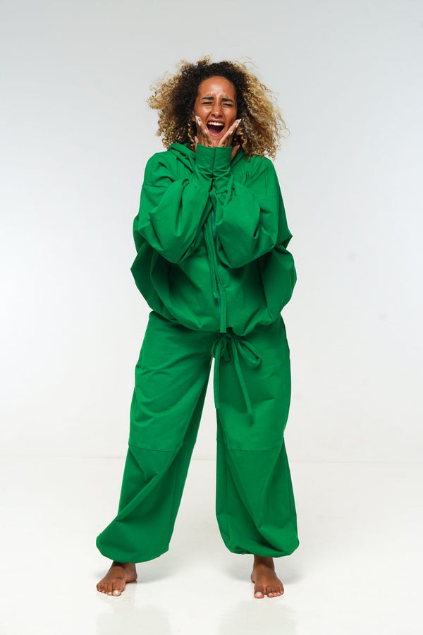 Balloon Trackies in Grass Green
