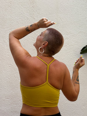 CROP VEST 3 PACK in Black, Mustard Seed and Black Blot