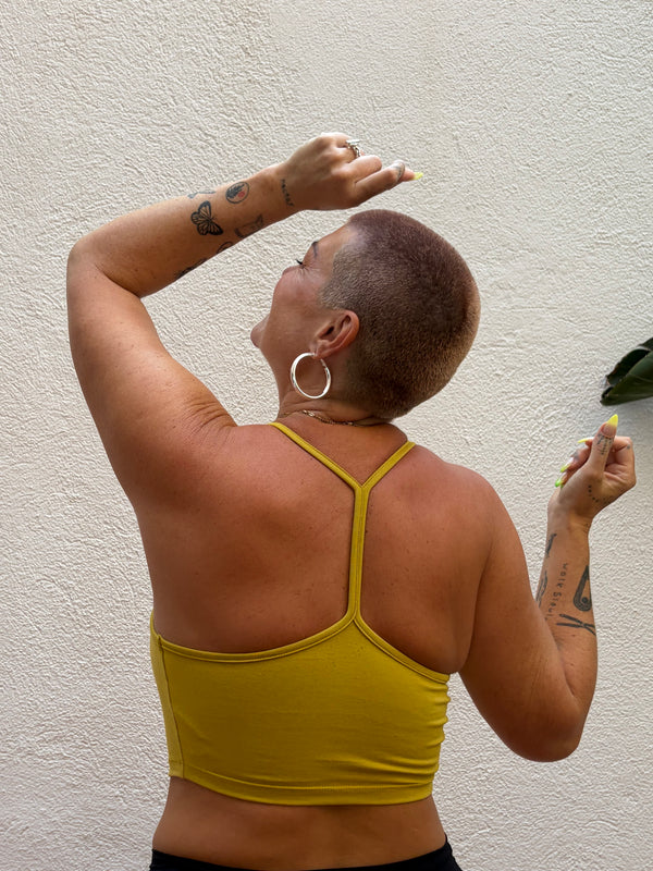 CROP VEST 3 PACK in Black, Mustard Seed and Black Blot