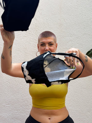 CROP VEST 3 PACK in Black, Mustard Seed and Black Blot