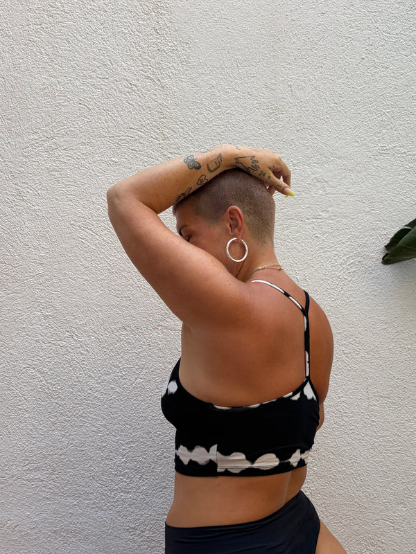 CROP VEST 3 PACK in Black, Mustard Seed and Black Blot