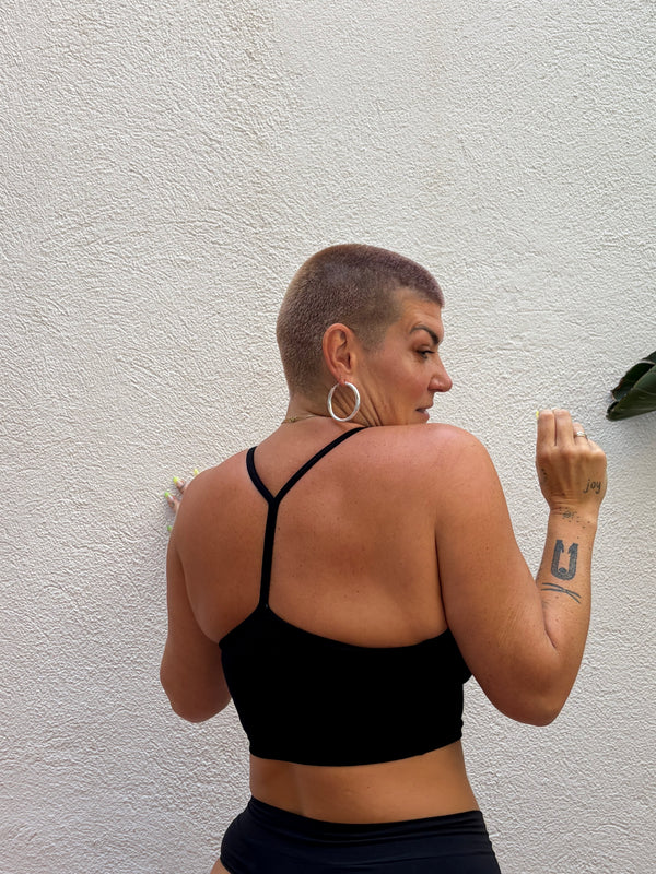 CROP VEST 3 PACK in Black, Mustard Seed and Black Blot