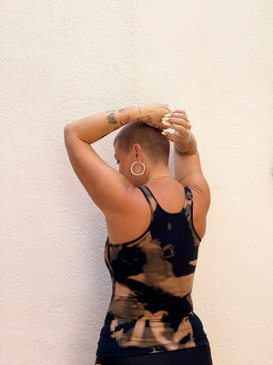 SHINNI NECK CROP TANK 3 PACK in DEEP JEWEL TONES. Tawny Port, Forest Green & Acid Wash