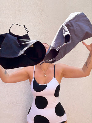 SCOOP FULL LENGTH TOP 3 PACK in Black,  Grey,  Polka Dot