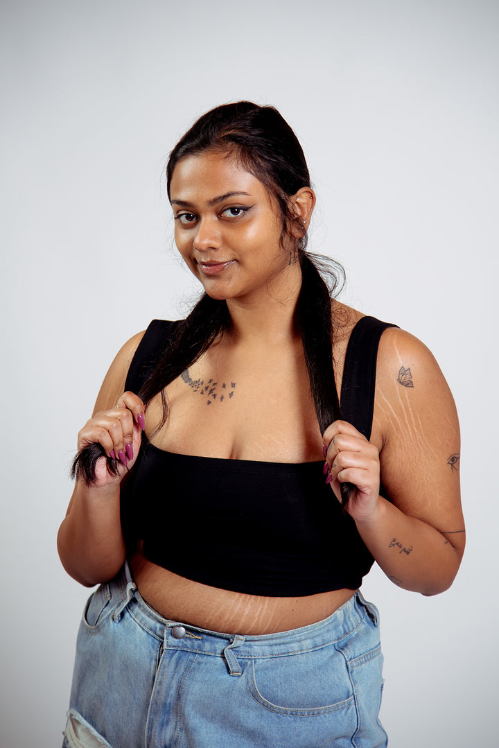 Keja Top Crop in Black