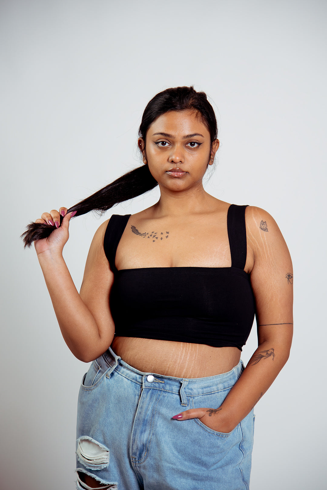 Keja Top Crop in Black