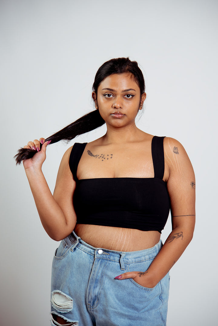 Keja Top Crop in Black
