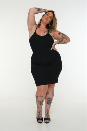 Scoop Mini Dress in Black