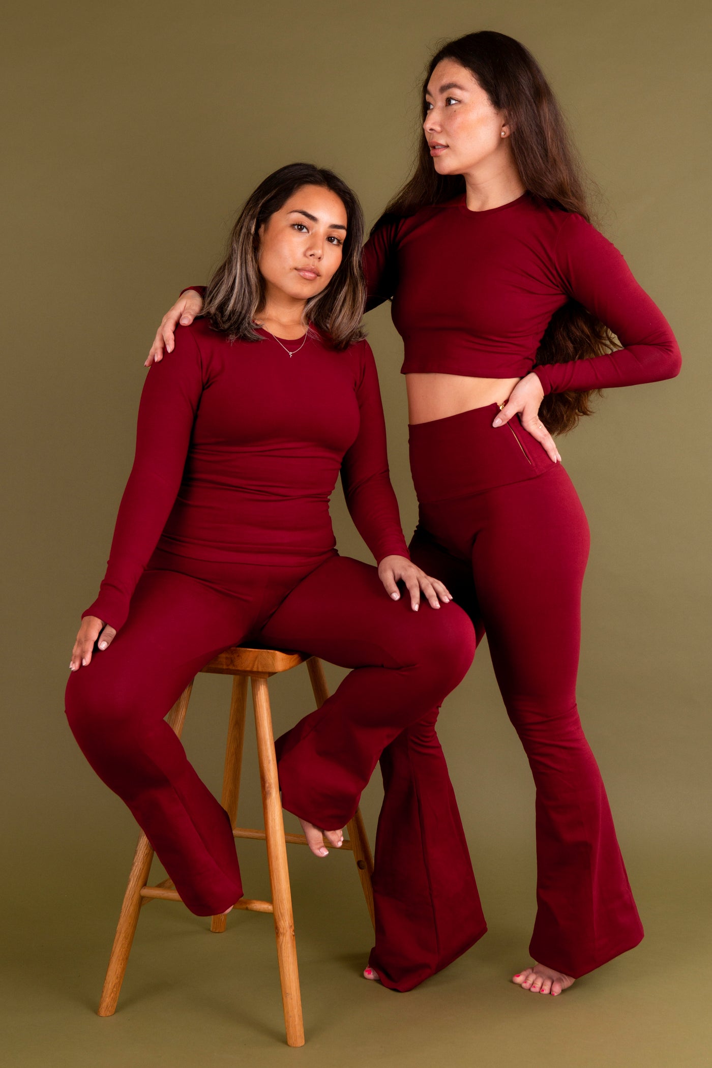 Leki Crop Top in Burgundy