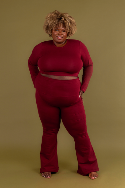 Leki Crop Top in Burgundy