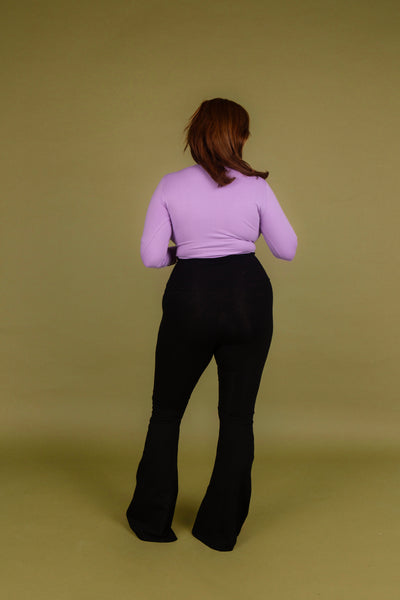 Faiza Flare Trousers in Black
