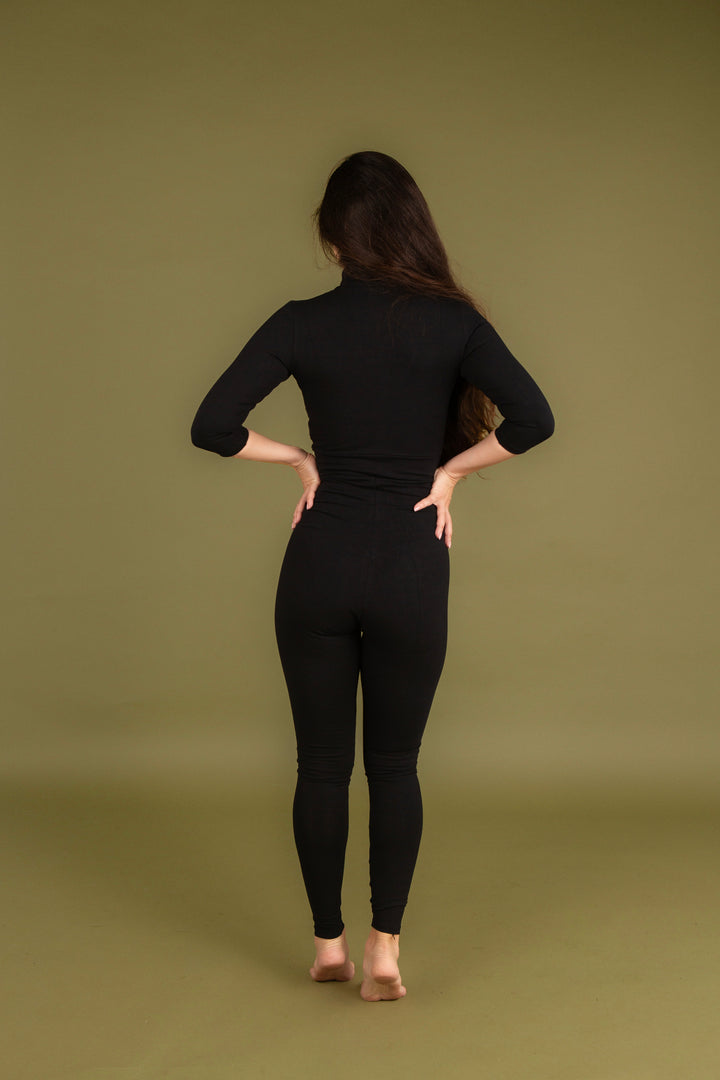 Zip Jumpsuit in Black