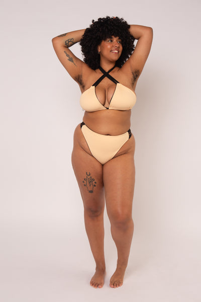 Bum Out Reversible High Waist In Peach Nights