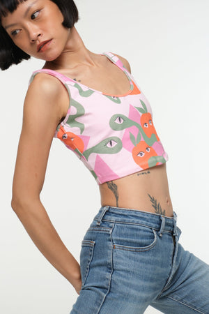 API CROP 3 PACK: in Tutti Fruity / Green Leaf / Forbidden Fruit print - Manners London