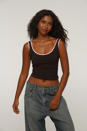 Api Mid Crop Top in Cafe/Pastel Pink - Manners London