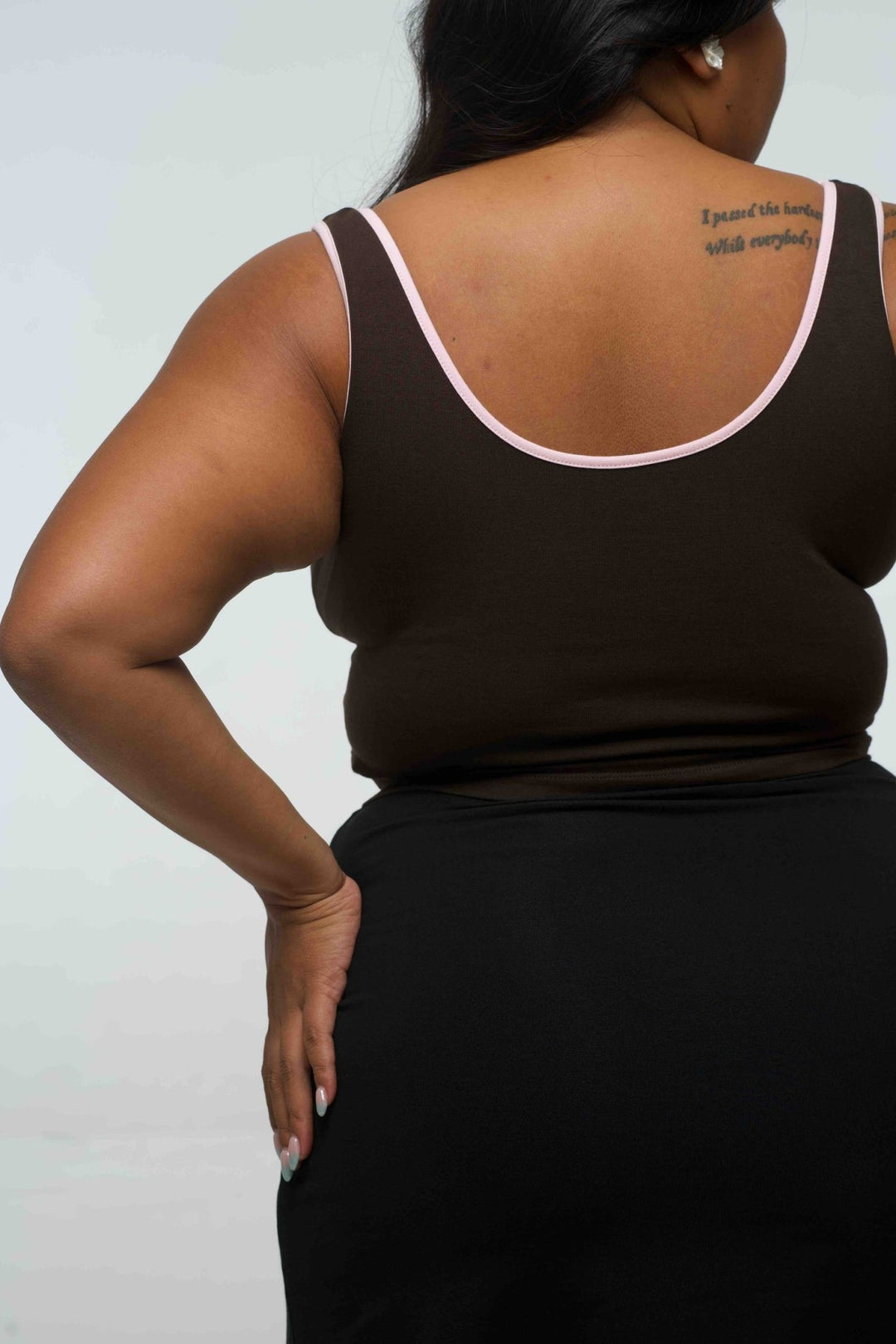 Api Mid Crop Top in Cafe/Pastel Pink - Manners London