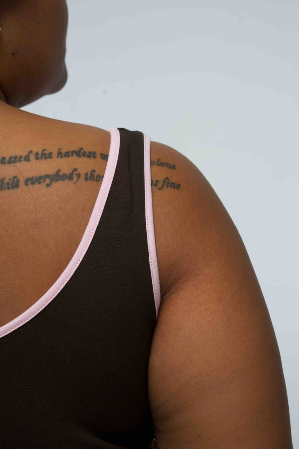 Api Mid Crop Top in Cafe/Pastel Pink - Manners London