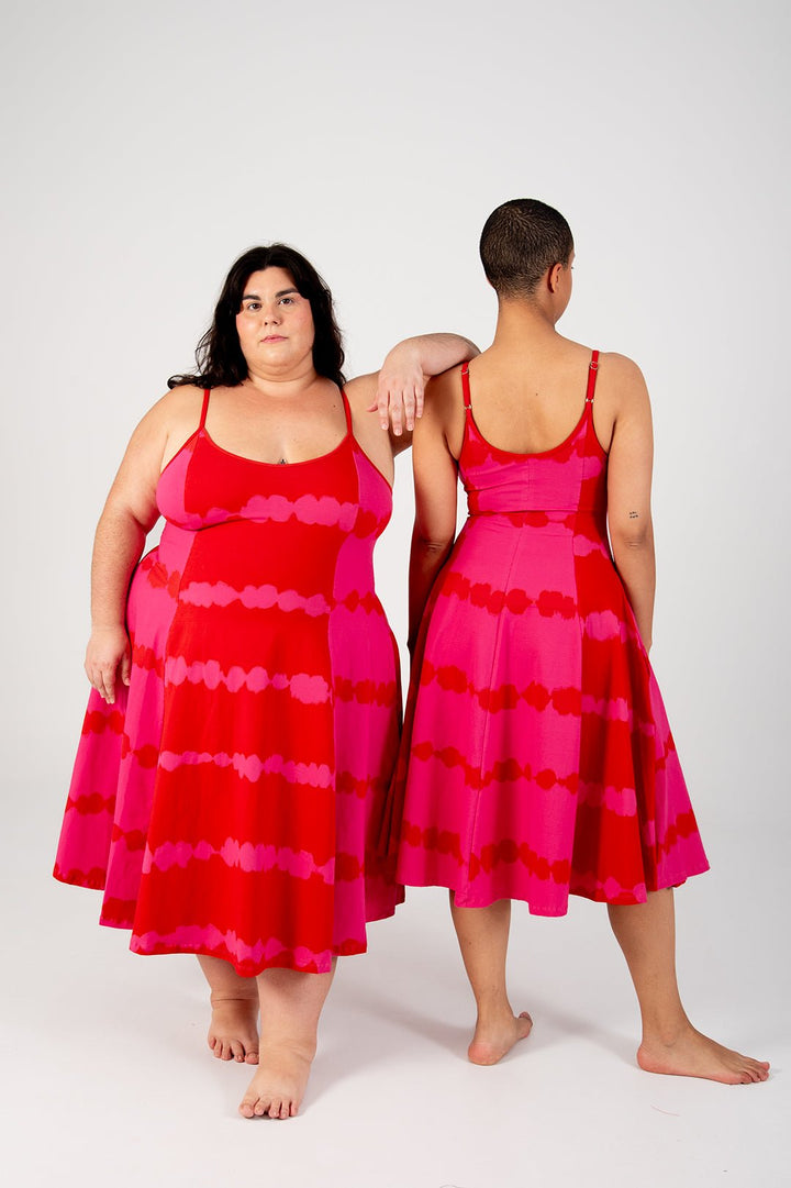 Asri Dress Midi in All the Pinks - Manners London