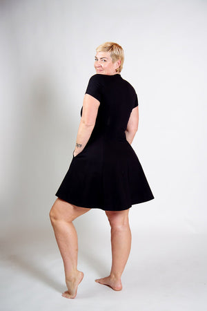 Asri Leki Dress Mini (short sleeves) in Black - Manners London