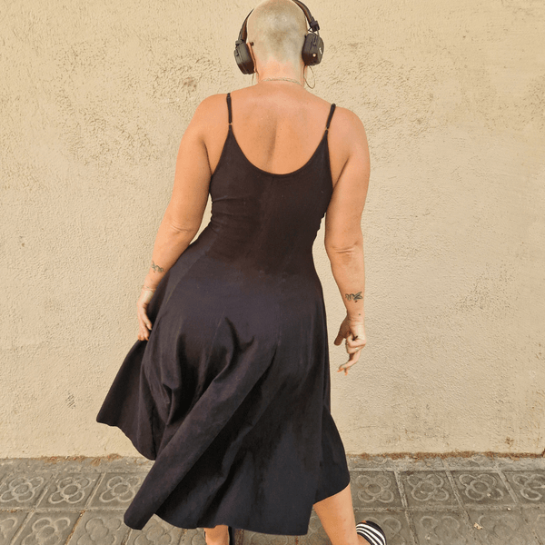 Asri Midi Dress in Black - Manners London