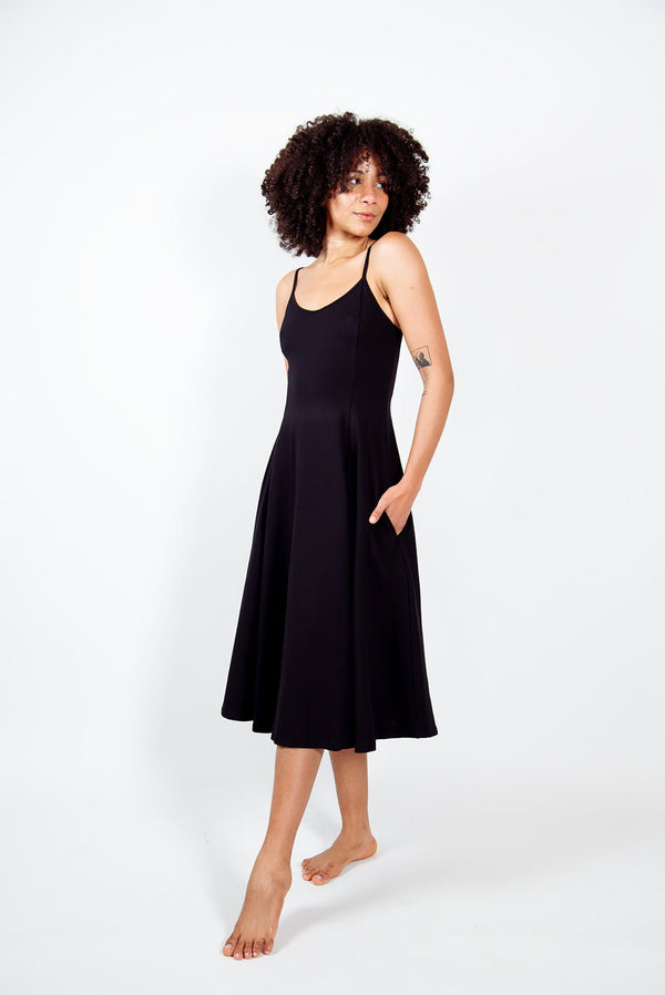 Asri Midi Dress in Black - Manners London