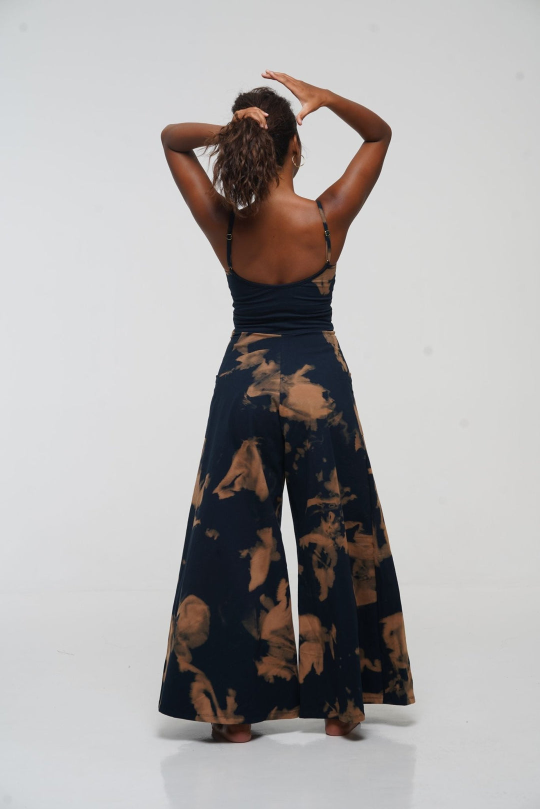 Asri Wide Leg Jumpsuit in Acid Wash with pockets - Manners London