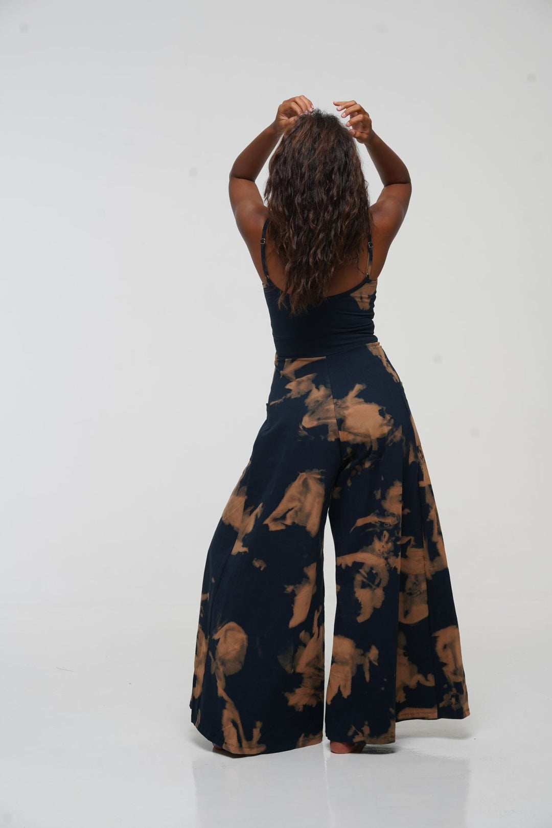 Asri Wide Leg Jumpsuit in Acid Wash with pockets - Manners London