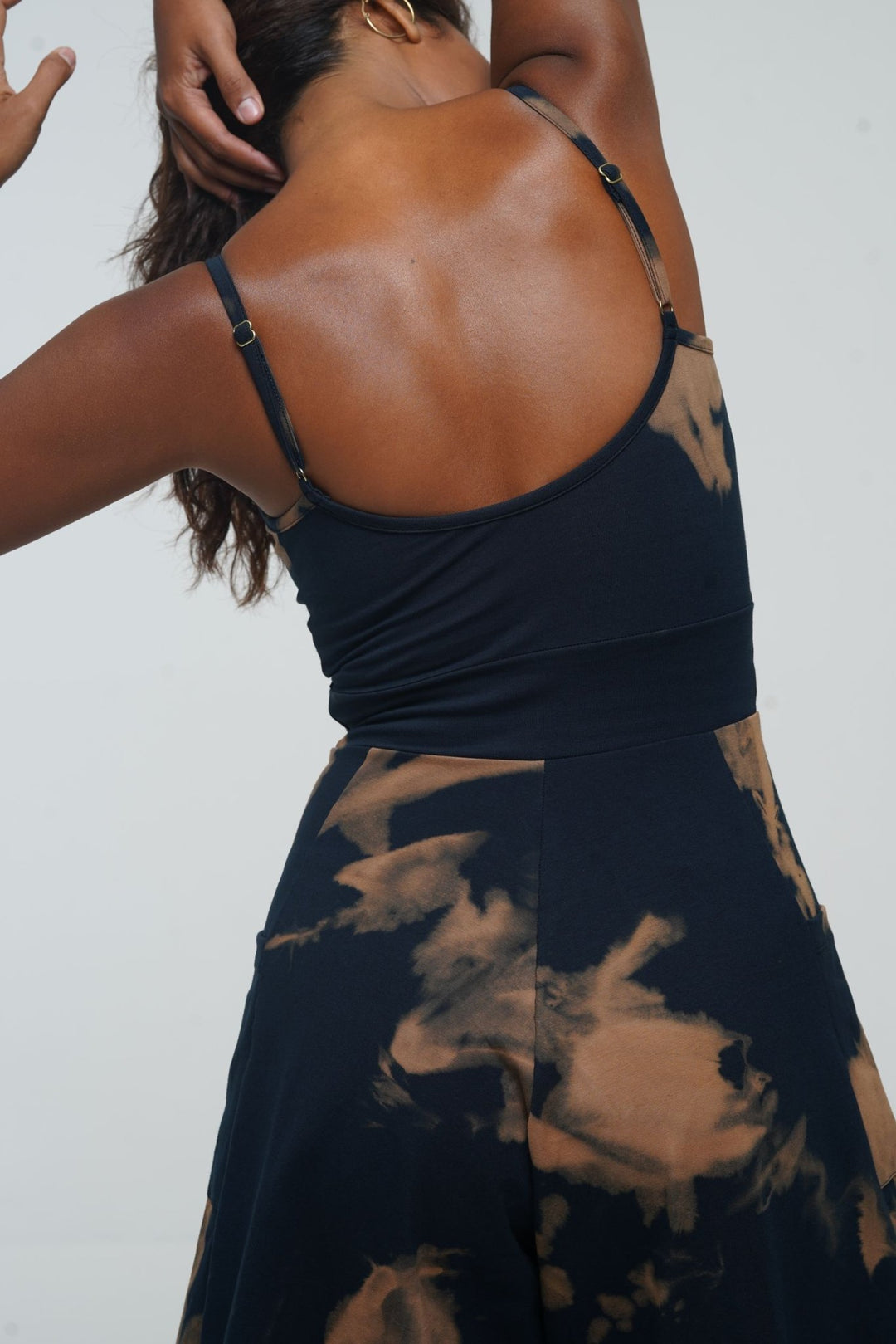 Asri Wide Leg Jumpsuit in Acid Wash with pockets - Manners London