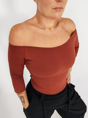 Bardot Full Length Top in Paprika - Manners London