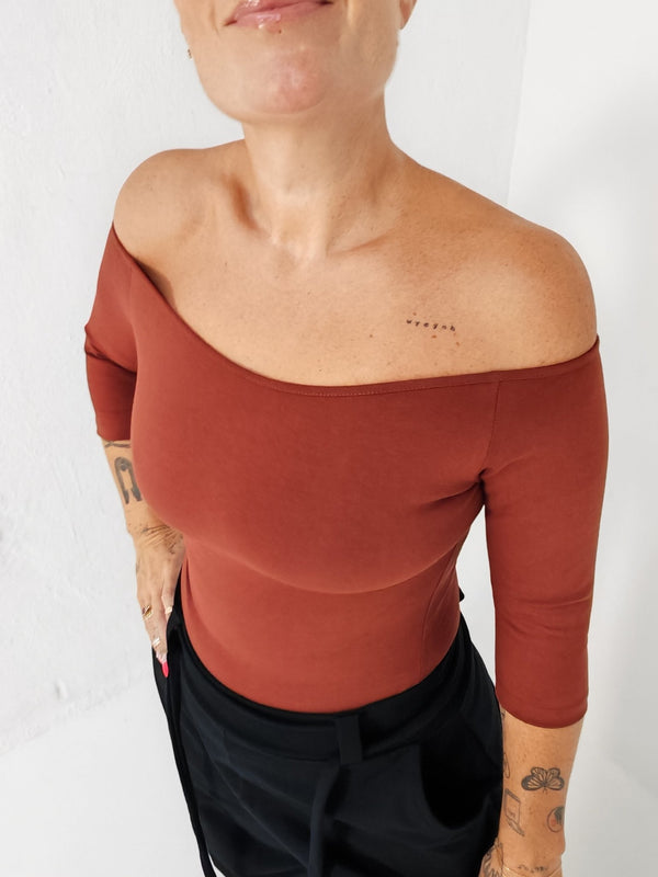 Bardot Full Length Top in Paprika - Manners London