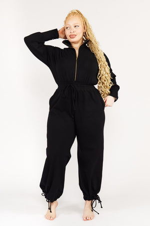Boiler Suit Petite in Black - Manners London