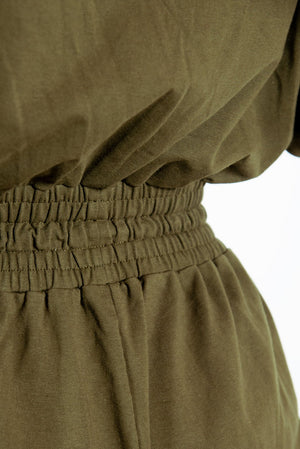 Boiler Suit Petite in Khaki Green - Manners London