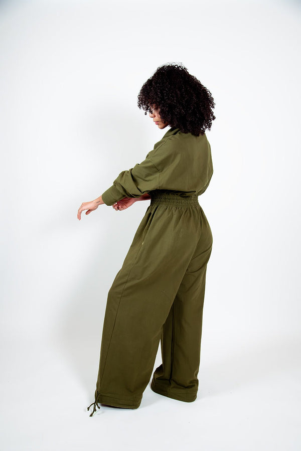 Boiler Suit Regular in Khaki Green - Manners London