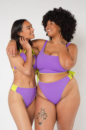 Bum Out Reversible High Waist In Grape And Apple Sours - Manners London