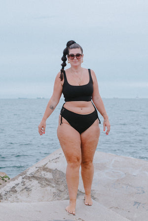 Cheeky Reversible High Waist In Peach Nights - Manners London