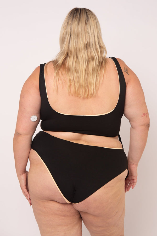 Cheeky Reversible High Waist In Peach Nights - Manners London