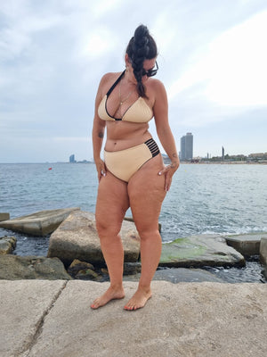 Cheeky Reversible High Waist In Peach Nights - Manners London