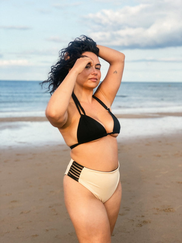 Cheeky Reversible High Waist In Peach Nights - Manners London