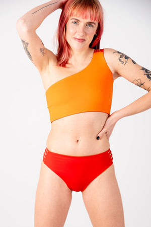 Cheeky Reversible High Waist Petite In All The Fire - Manners London